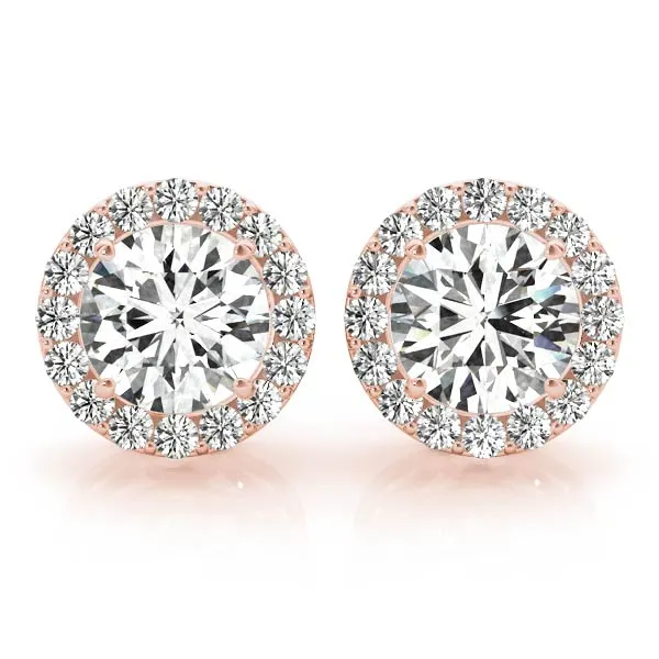 14K Bezel Set Diamond Earring