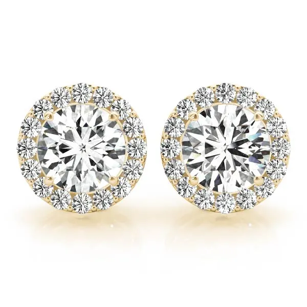 14K Bezel Set Diamond Earring