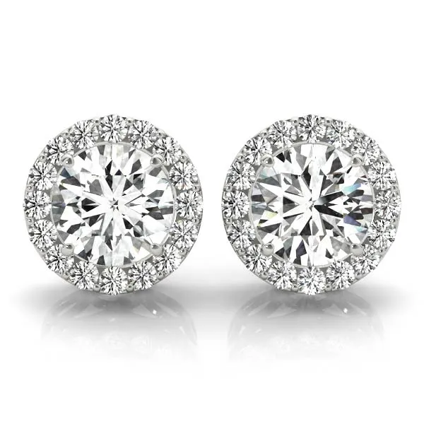 14K Bezel Set Diamond Earring