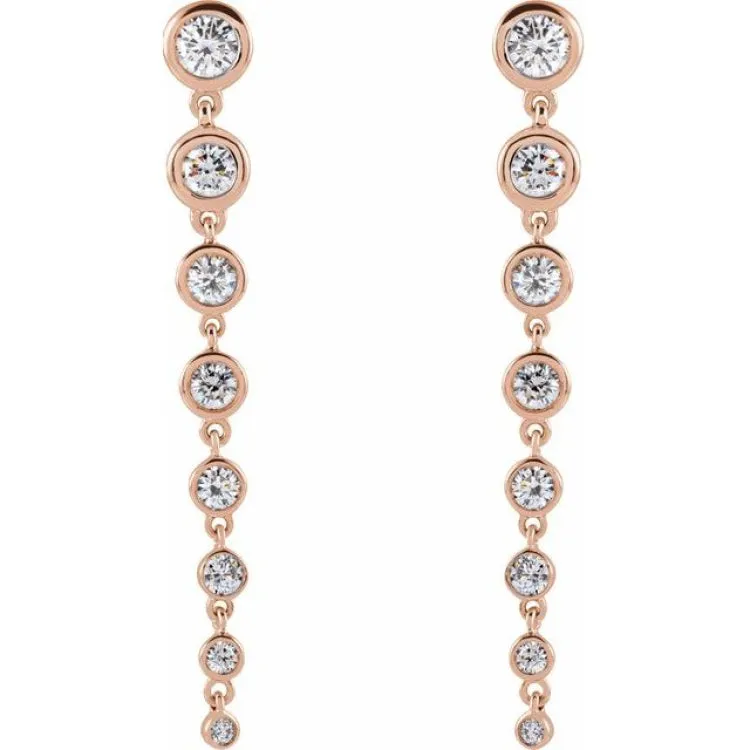 14K Rose 1 3/4 CTW Lab-Grown Diamond Earrings