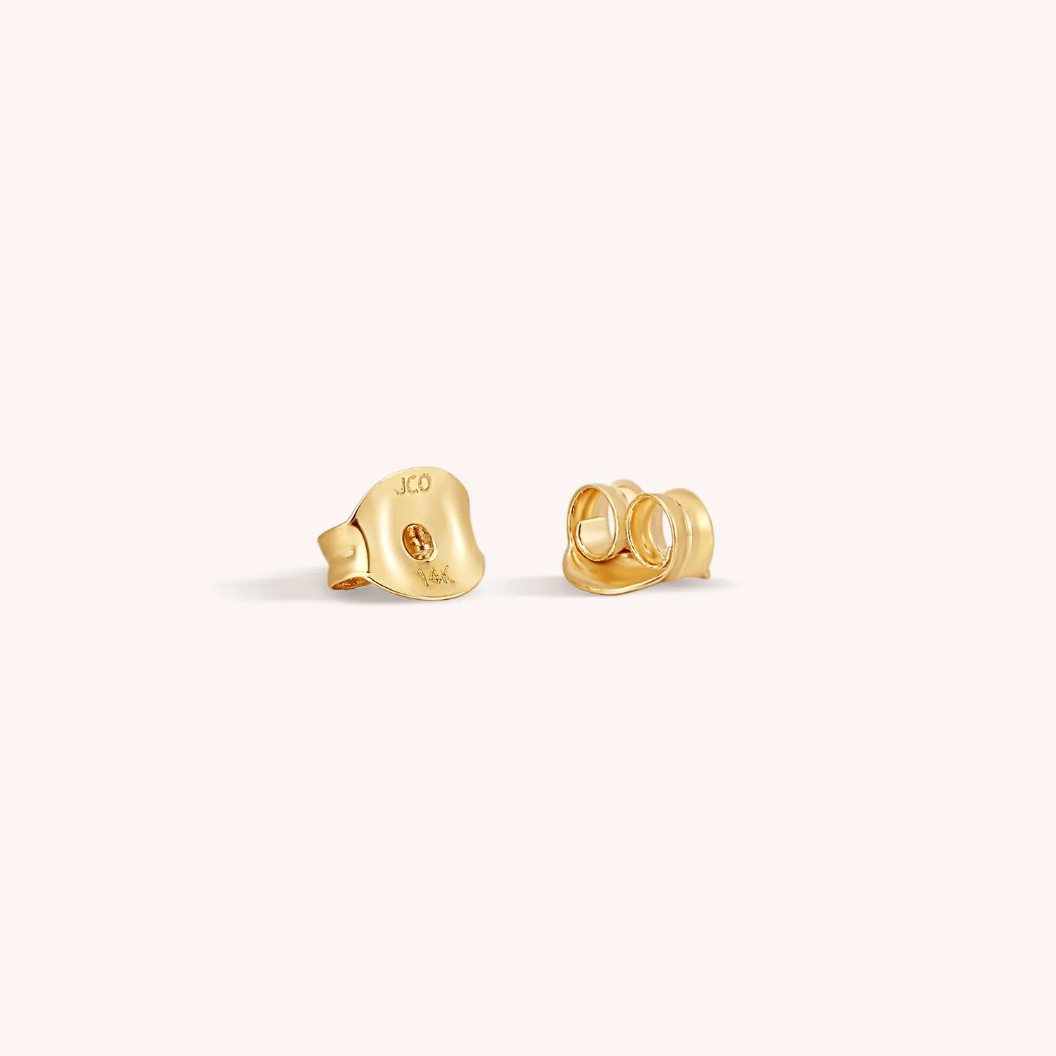 14K Solid Gold Baby Diamond Stud Earrings