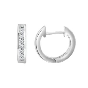 14KW 18PR0.50CT EARRING HUGGIES (102DE1083P)