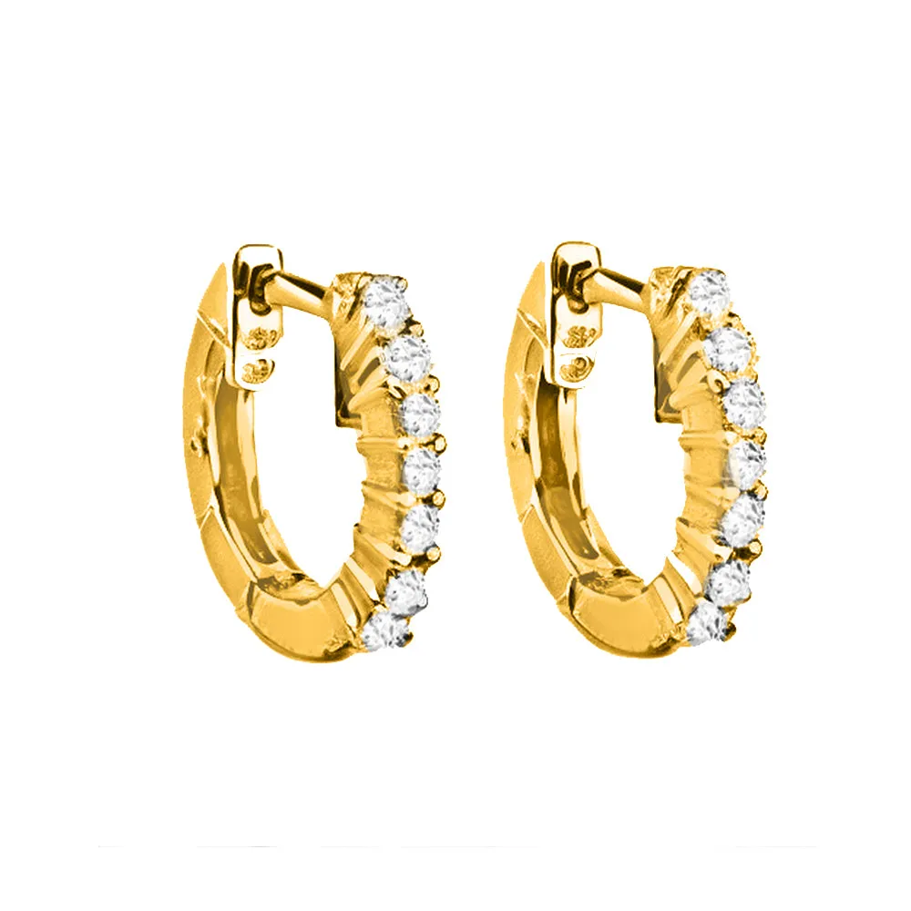 14KY 14DIA(F/C) 0.23CT  Hugghie earring   (121HP1850ADY)