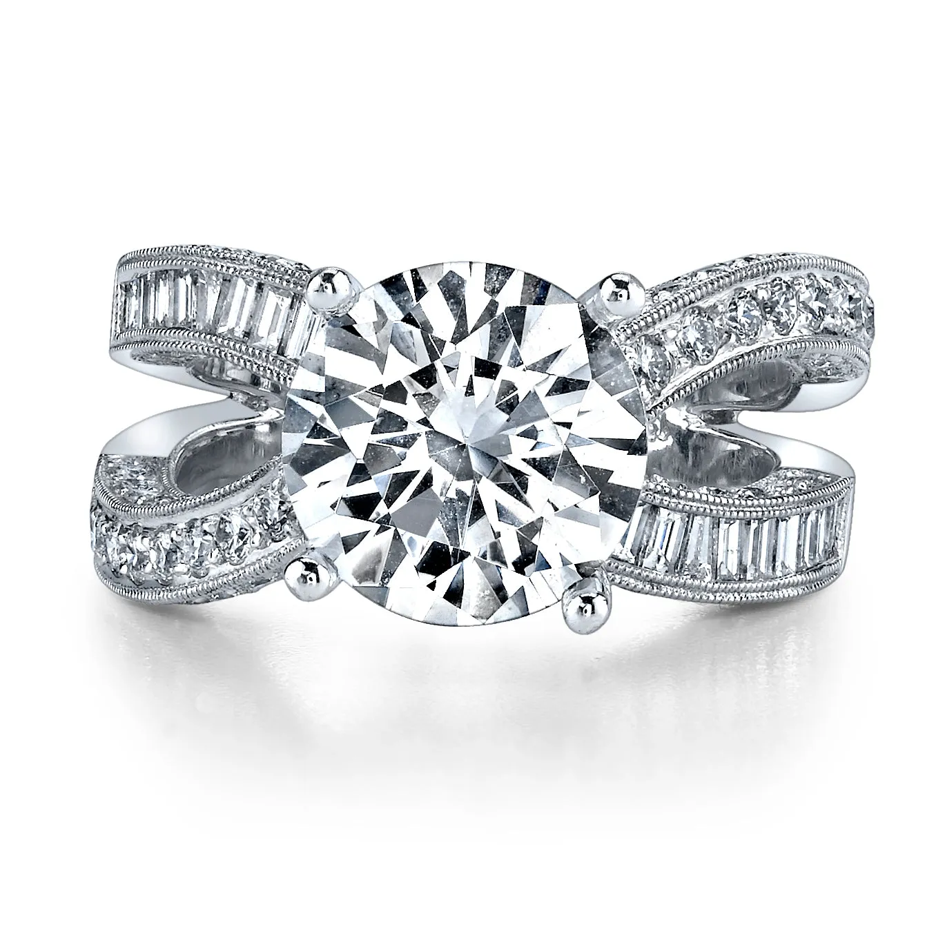 18K White Gold Diamond Engagement Ring