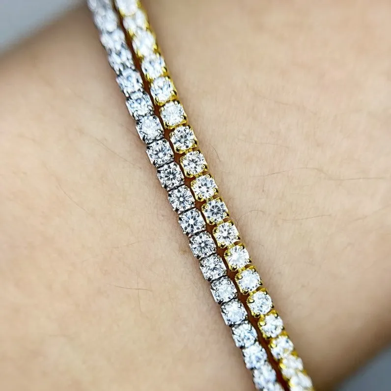 2mm Diamond Simulant Adjustable Tennis Bracelet