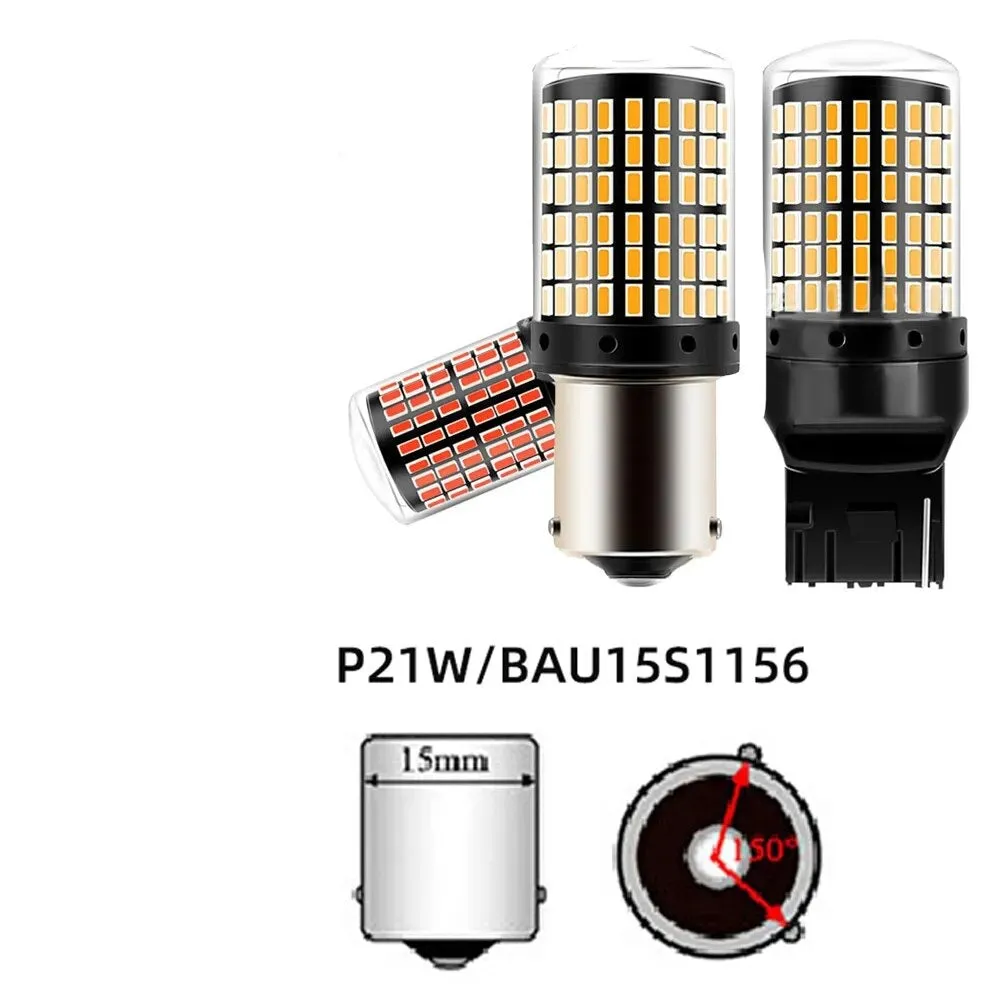 2x P21W PY21W Car LED Bulb Ba15s 1156 Bau15s T20 WY21W W21W 7443 High Power LED Signal Light Canbus No error Auto Reverse Lamp