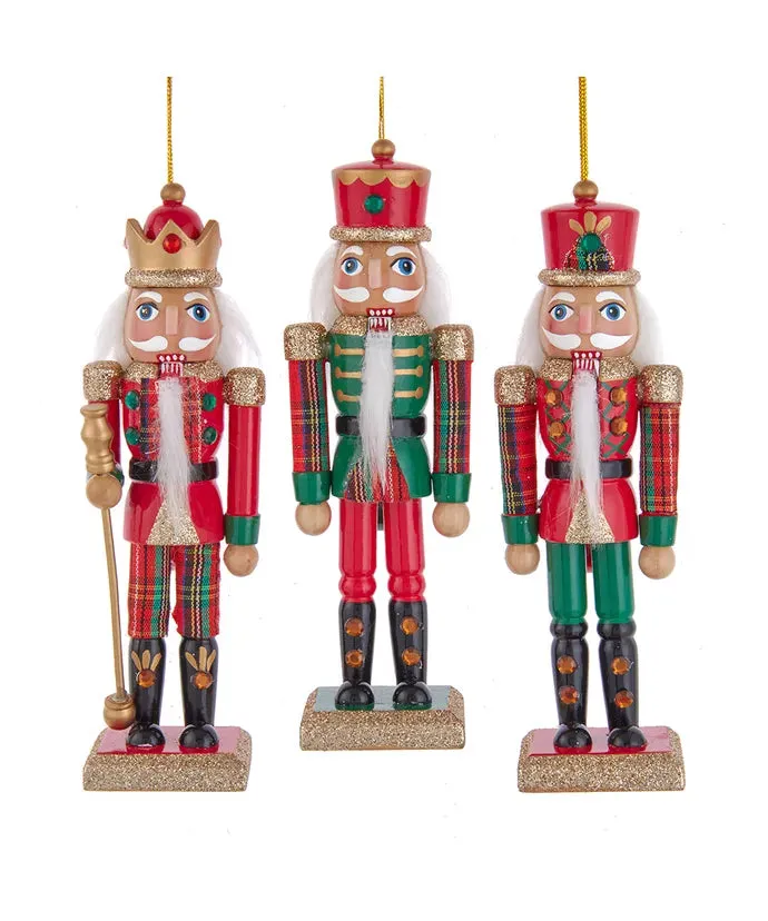 6" Traditional Plaid Nutcracker Ornament