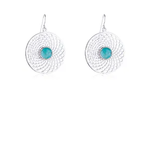 Alba Turquoise Earrings, Sterling Silver