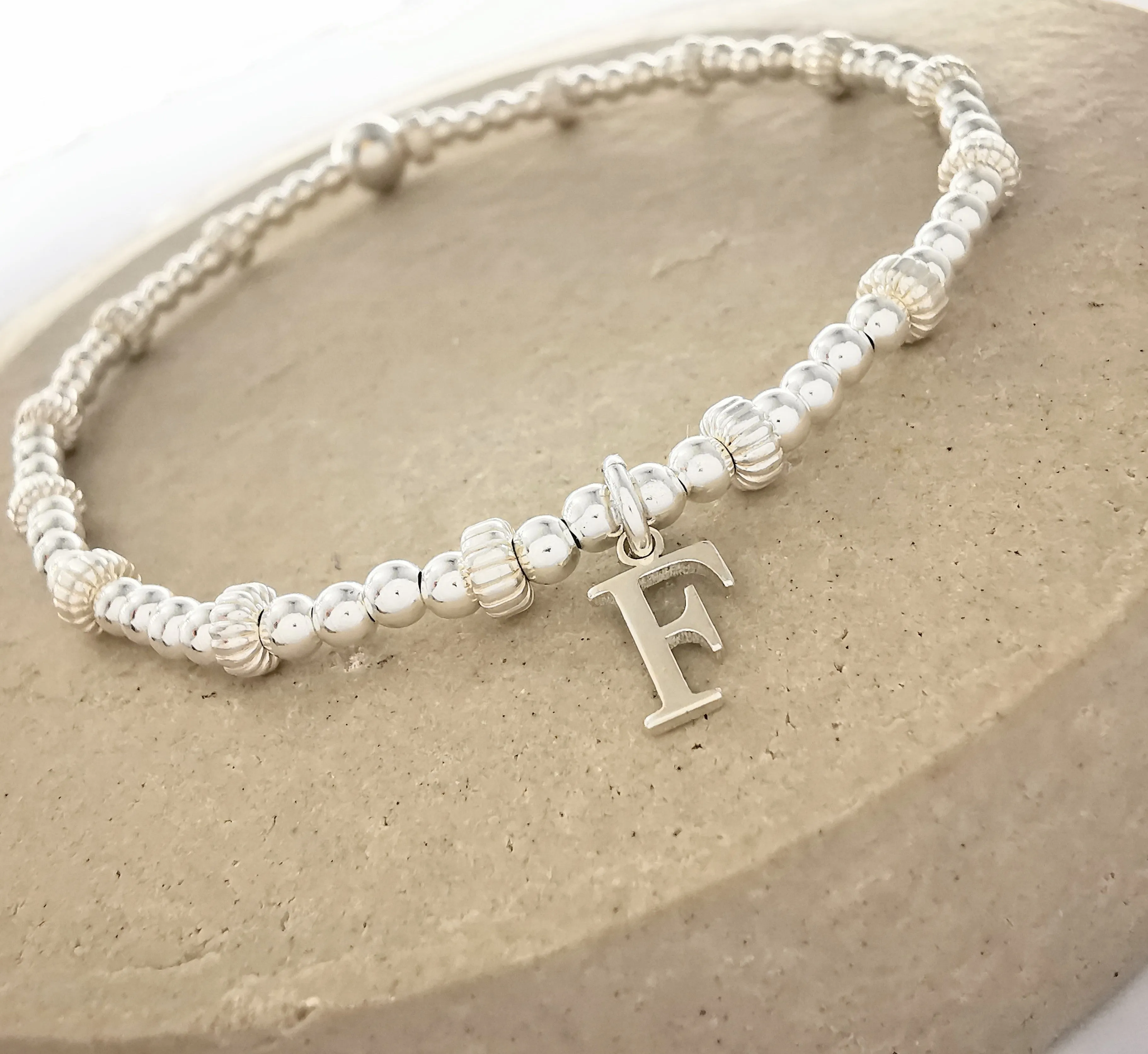 All That Glitters - Personalised Sterling Silver Bead Star Bracelet Collection