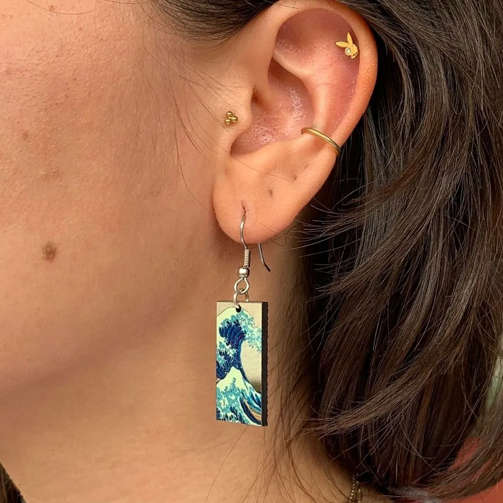 Art Image - The Great Wave Dangle Earrings