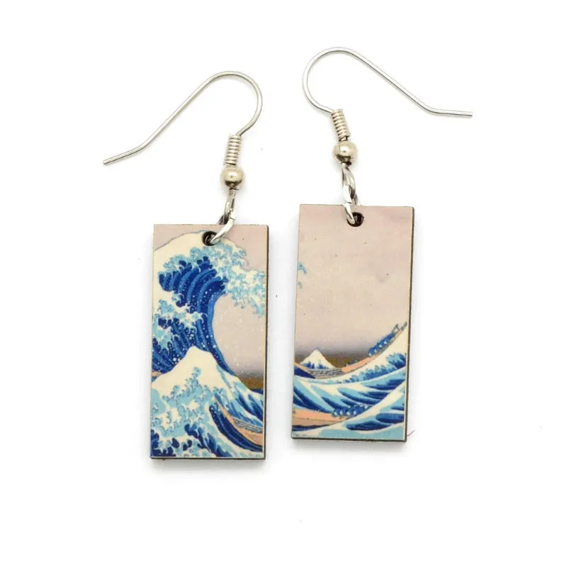 Art Image - The Great Wave Dangle Earrings