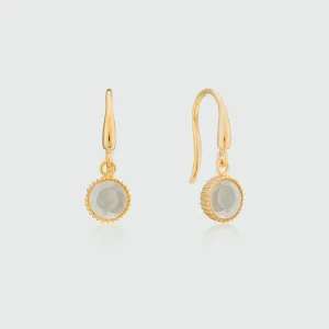 Barcelona April Crystal Birthstone Hook Earrings