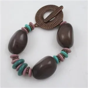 Big Bold Purple Tagua Nut Bracelet