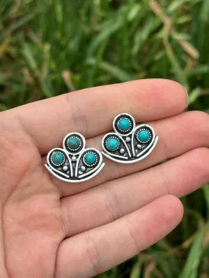 Bloom Turquoise Studs