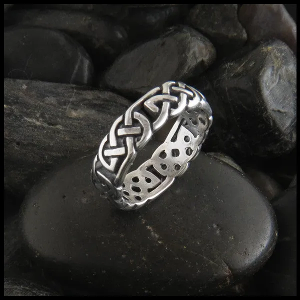 Celtic Open Knotwork Ring in Silver