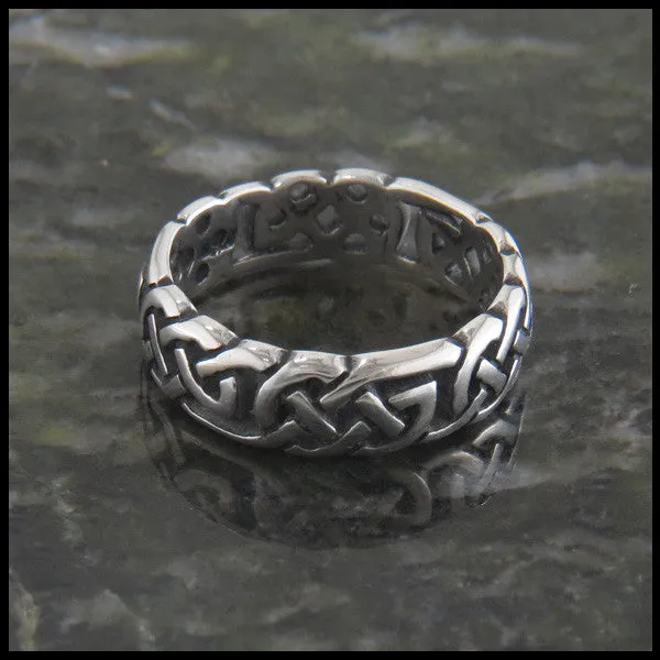 Celtic Open Knotwork Ring in Silver