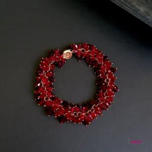 Chilli Grape Crystal Bracelet