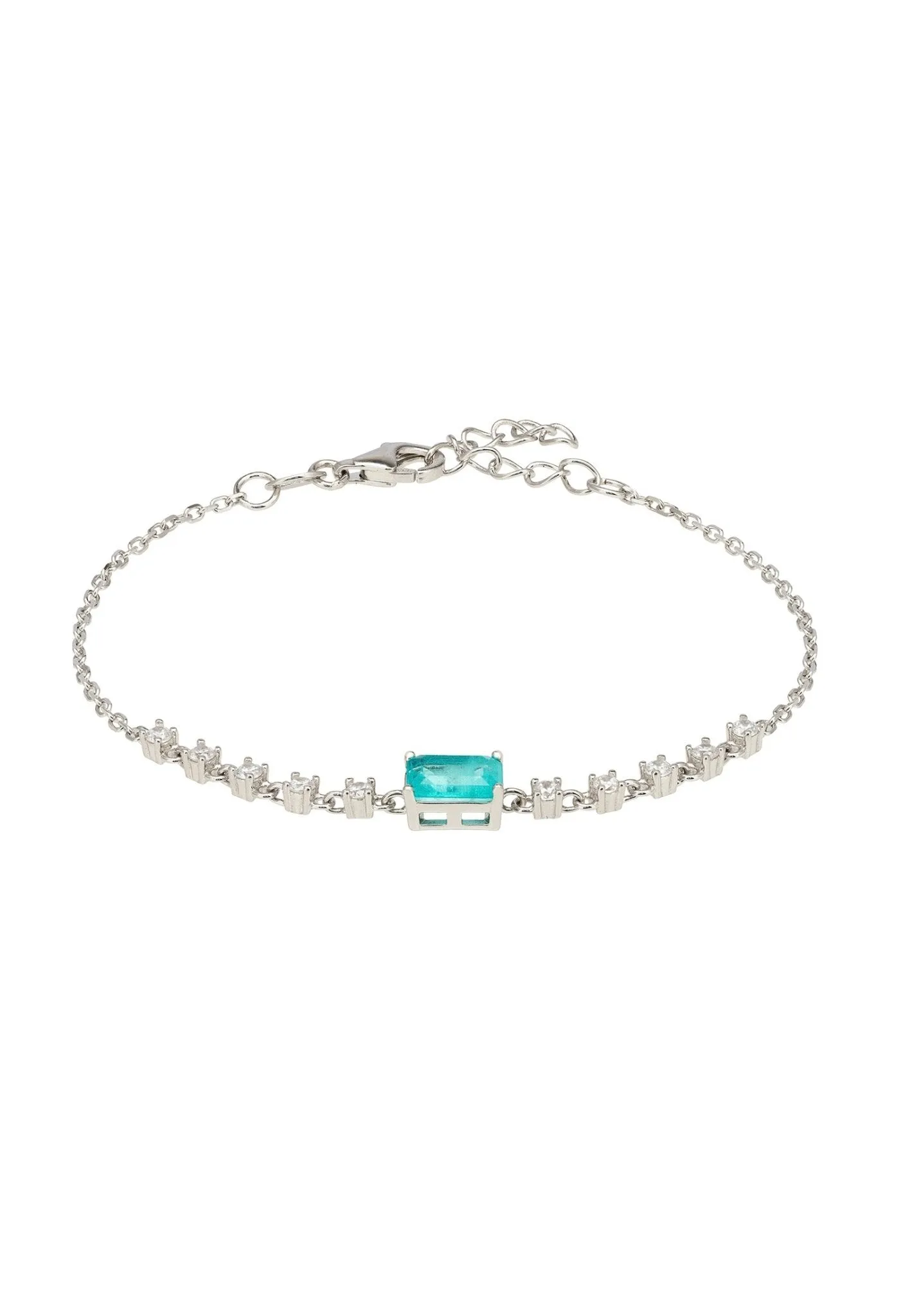 Claudia Gemstone Bracelet Silver Paraiba Tourmaline