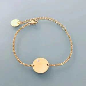 Clover Women's Curb Bracelet with Medal and Zirconium | Gold Bracelet | Zircon Bracelet | Gift Jewelry | Gold Women's Jewelry Christmas Gift