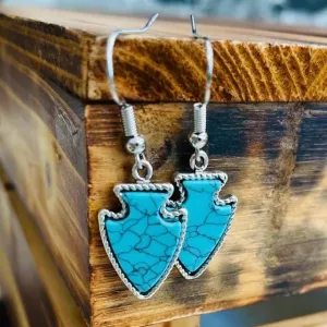 Clovis Point Arrowhead Earrings