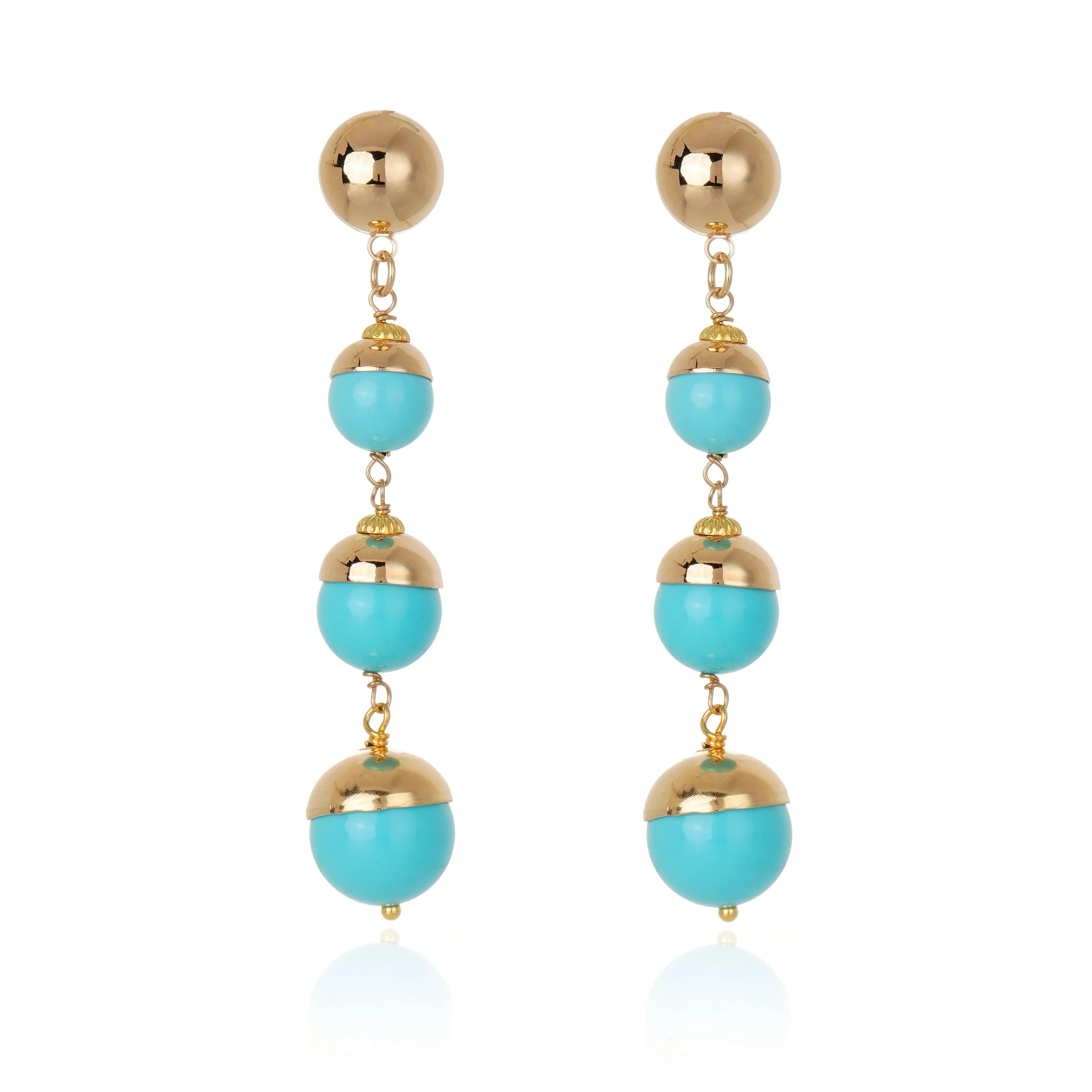 Cristina Sabatini Artemis Stud Earrings - Turquoise