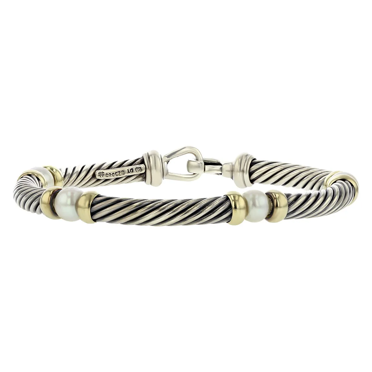 David Yurman Pearl 5 Section Cable Classic Bracelet