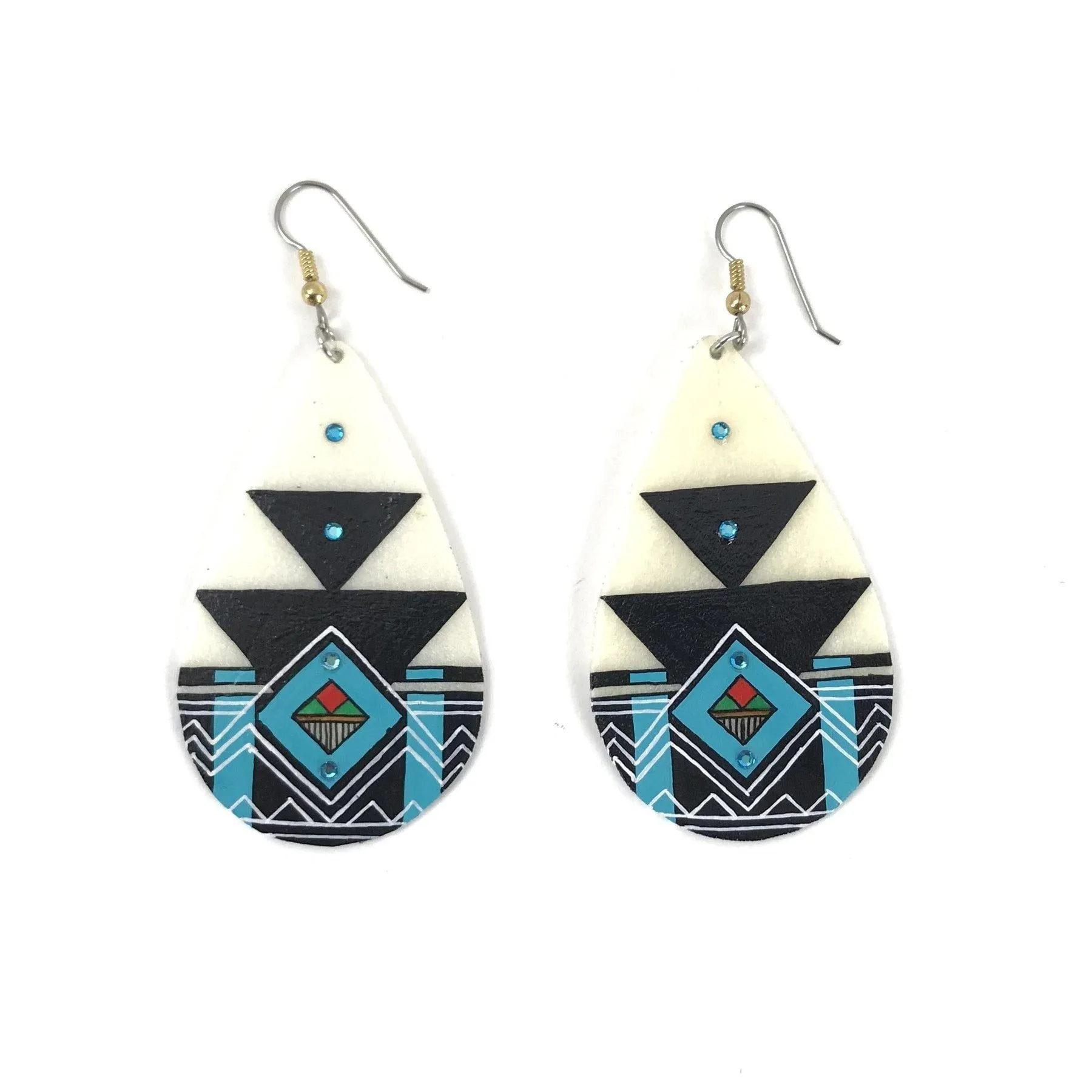 Dominic Arquero Manta Rawhide Earrings