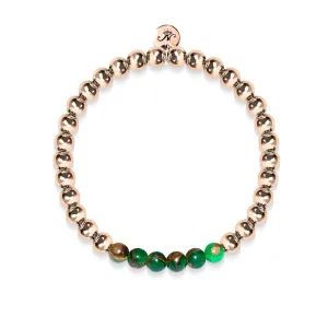 Dreamy | 18k Rose Gold | New Green Agate | Gemstone Expression Bracelet