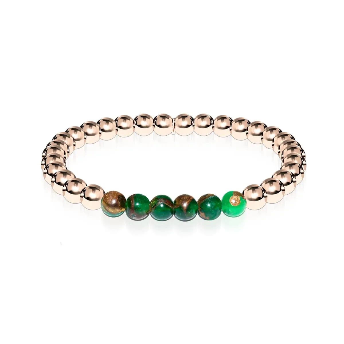 Dreamy | 18k Rose Gold | New Green Agate | Gemstone Expression Bracelet