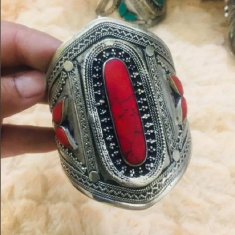 Ethnic Handmade Tribal Stone Cuff