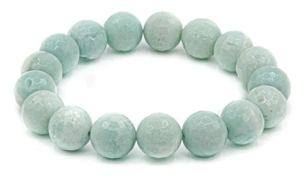 Faceted Amazonite Natural Gemstone Bracelet