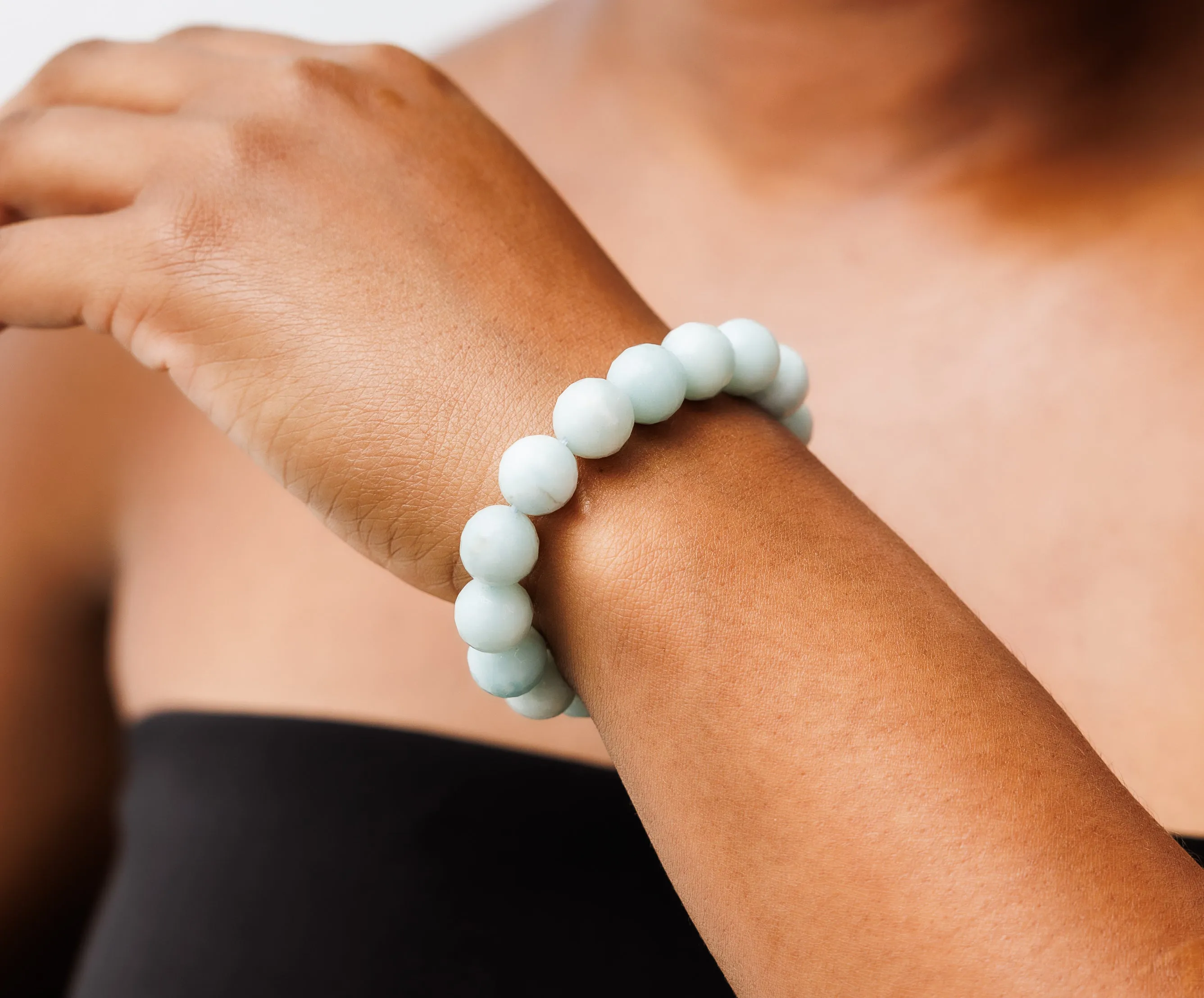 Faceted Amazonite Natural Gemstone Bracelet