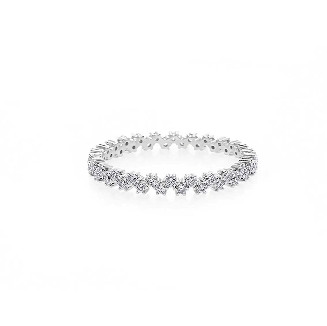 Full Eternity Diamond Ring in White Gold