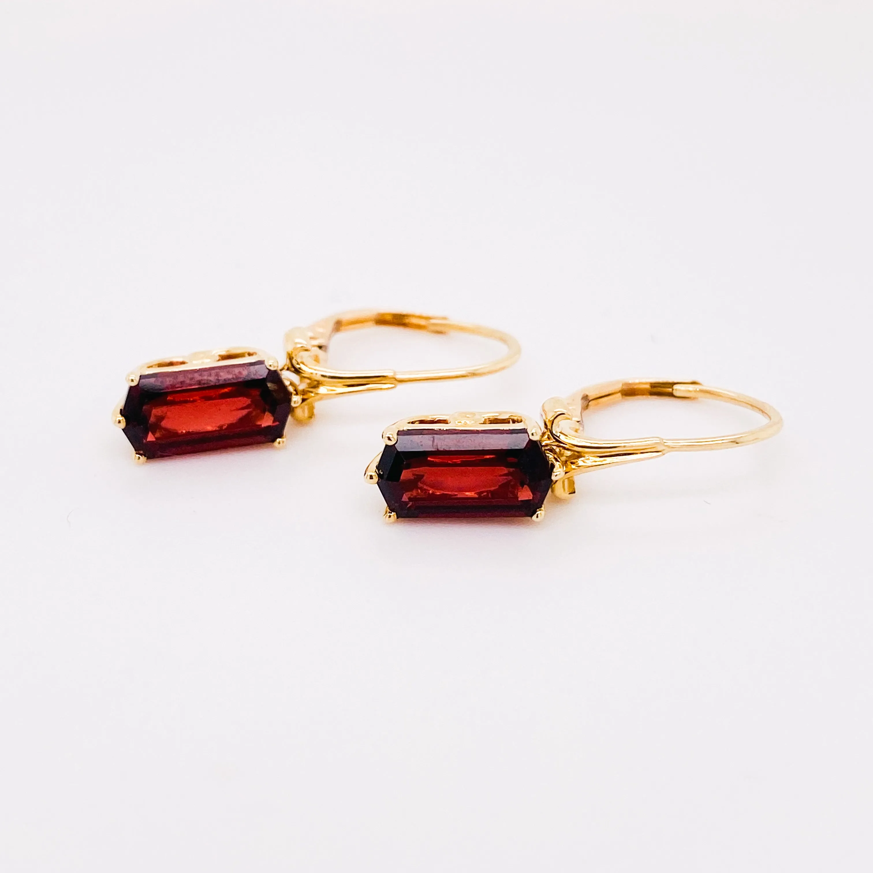 Garnet Dangle Earrings