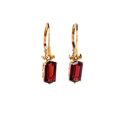 Garnet Dangle Earrings