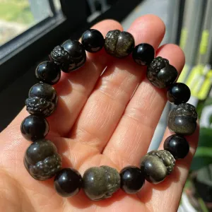 Genuine Natural Golden Obsidian Bracelet | Natural Stone Bead Bracelet | Healing Crystal Bracelet | Gemstone bracelet | Gemstone beads