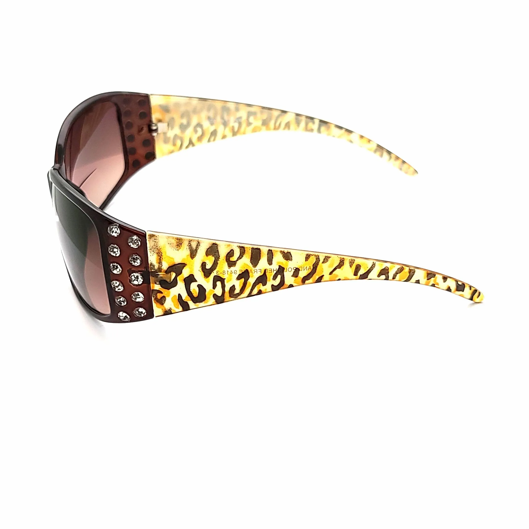 Glitterati Animal Print Large Lenses Butterfly NYS Rhinestone Bifocal Reading Sunglasses