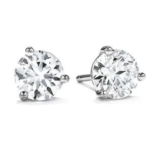 Hearts on Fire 18K White Gold 1.00ct Diamond Stud Earrings