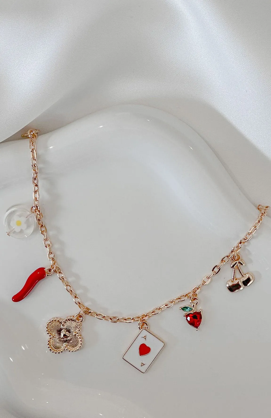 Jamie Bracelet Gold/Red