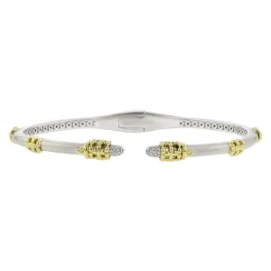 Jude Frances Bangle Bracelet with Diamond Tips