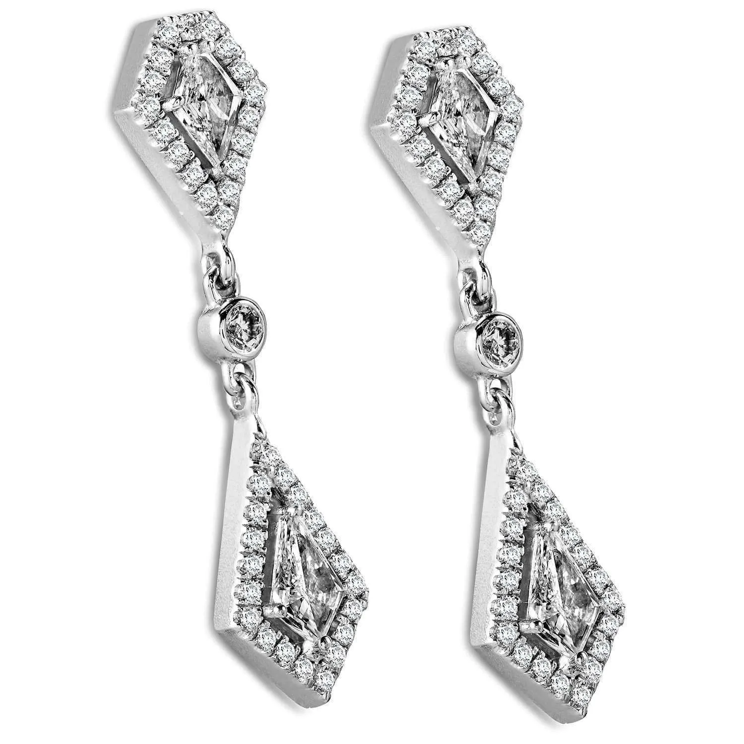 Kite-cut Diamond Dangles