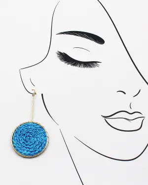 Knitted Circle Dangle Earrings