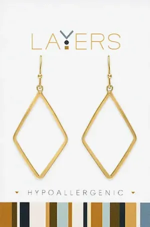 Layers Gold Geometric Dangle  Earrings