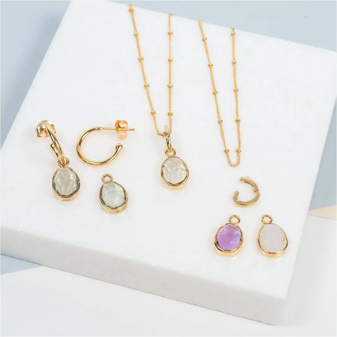 Manhattan Gold & Moonstone Interchangeable Gemstone Drops