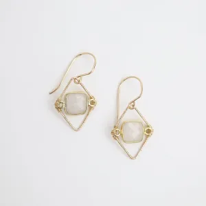 Moonstone Frame Earrings