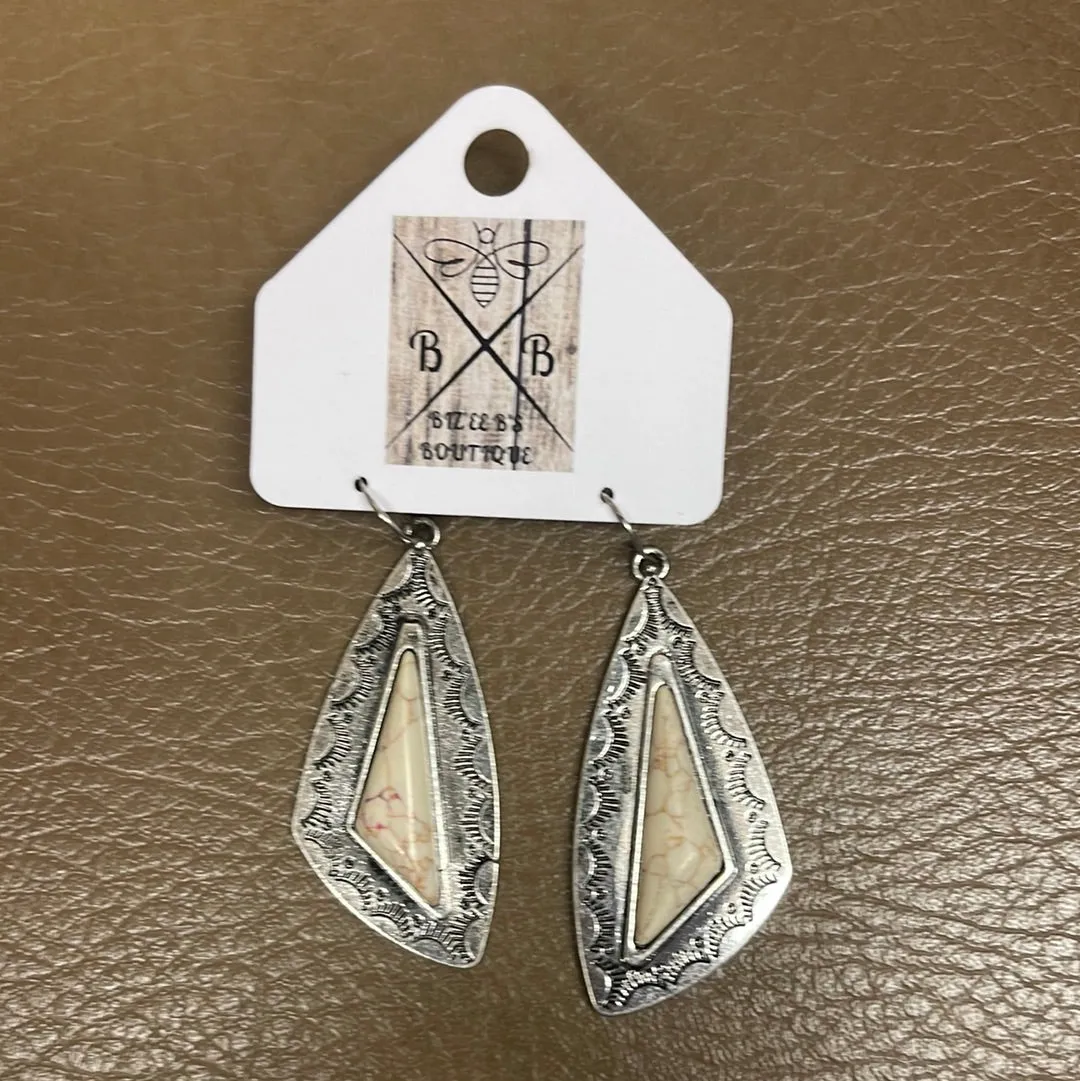 Morada Silvertone Earrings