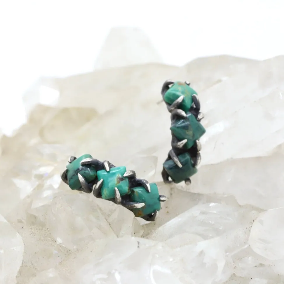 NEW! Turquoise Huggie Hoop Earrings by Sasha Walsh