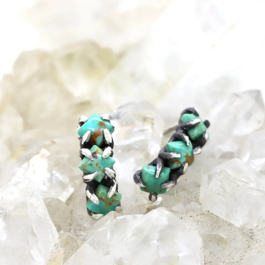 NEW! Turquoise Huggie Hoop Earrings by Sasha Walsh