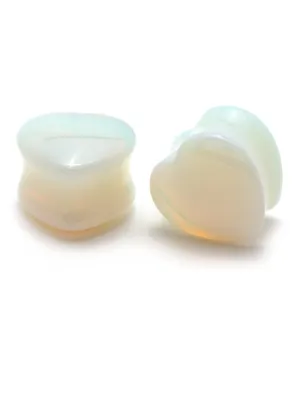 Opal Stone Heart Plugs