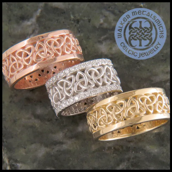 Open Triquetra Band in 14K Gold